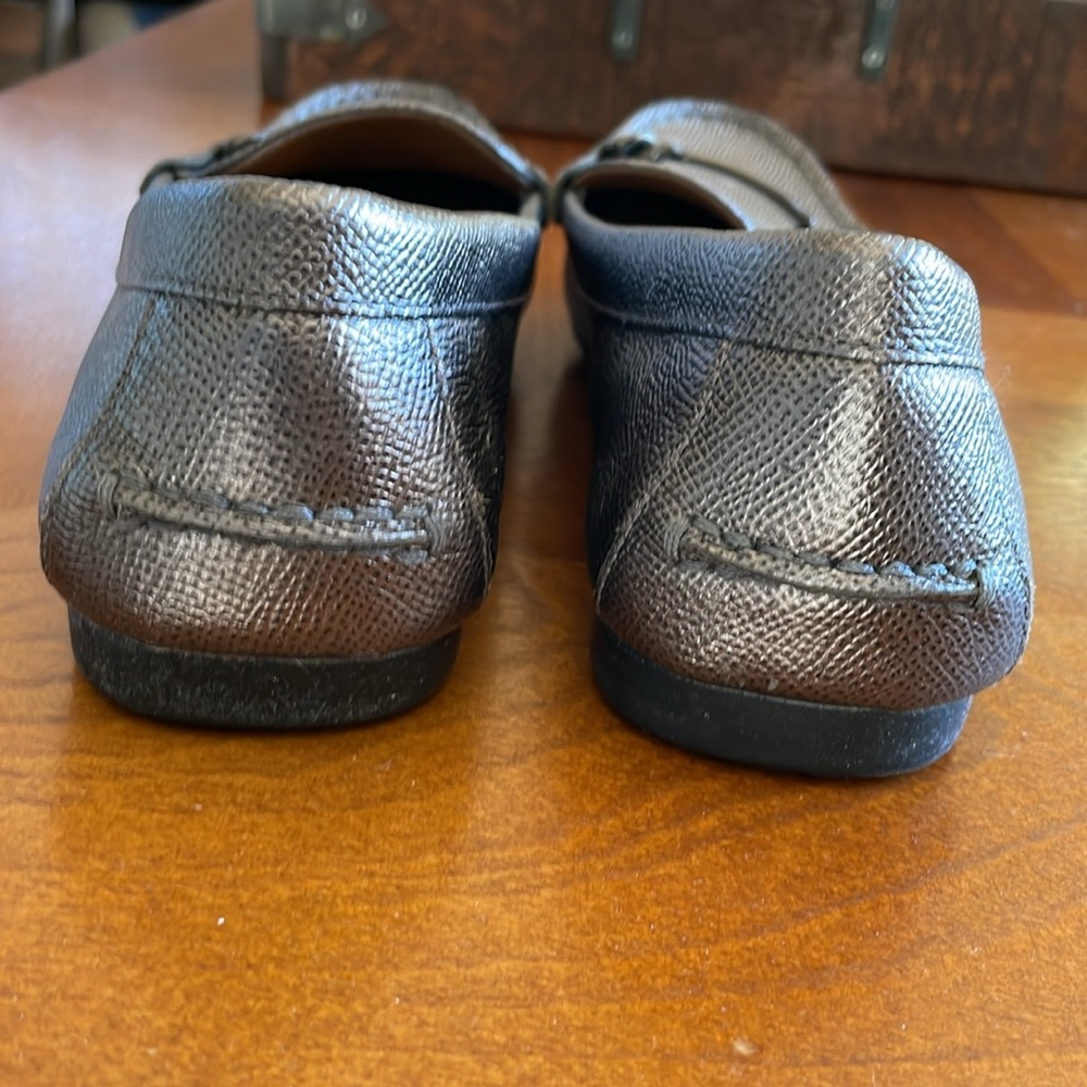 Coach “Olive” Dark Silver Women's Loafers. - Picture 3 of 6